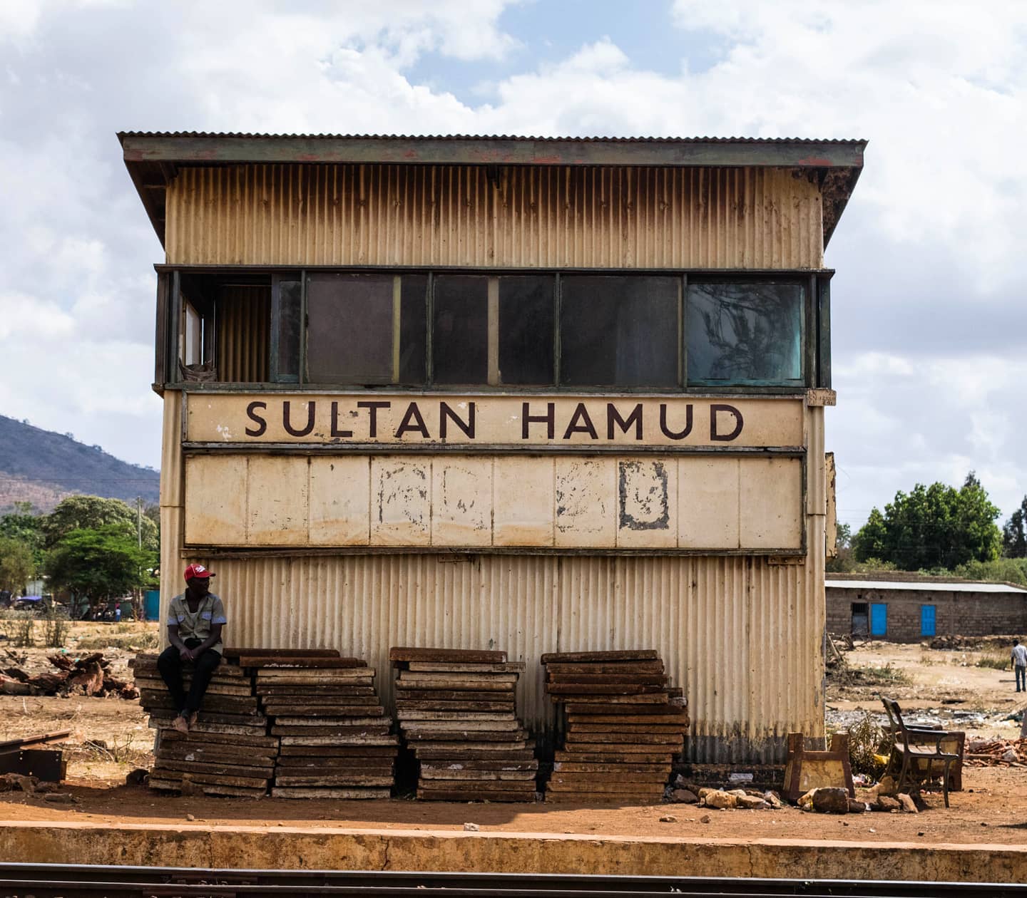 Signalling cabin at Sultan Hamud station. You can spot the ruins of the main station in the background. The building had been demolished a couple of days before this photo was taken to pave way for the SGR.