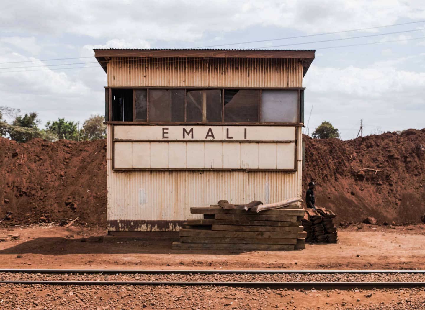 Ruins and remains at Emali railway station. The main station had been demolished to pave way for the SGR, the signal cabin remained. October 2015